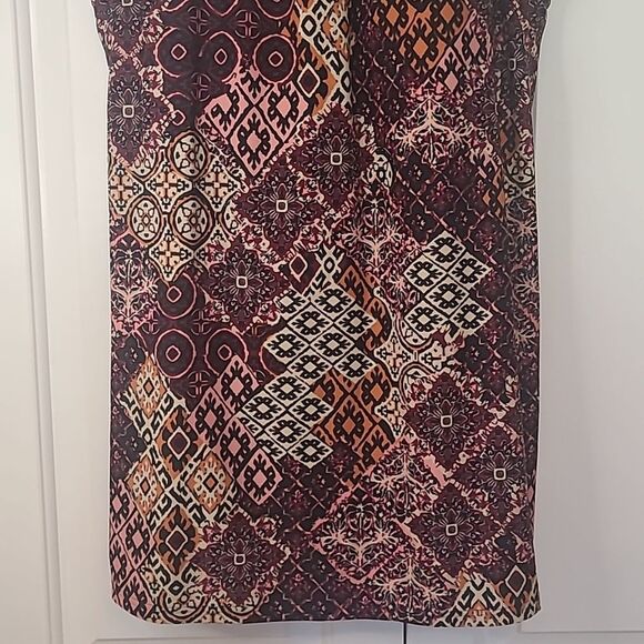 Coldwater Creek One Piece Swim Dress Multicolored Patchwork Print Size 12 - Picture 5 of 14